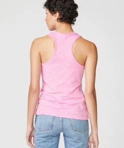 Stateside Supima Slub Jersey Racerback Tank In Cotton Candy