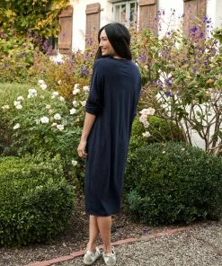 Frank & Eileen Funnel Neck Midi Dress British Royal Navy Clothing 8 Frank & Eileen Funnel Neck Midi Dress British Royal Navy Clothing