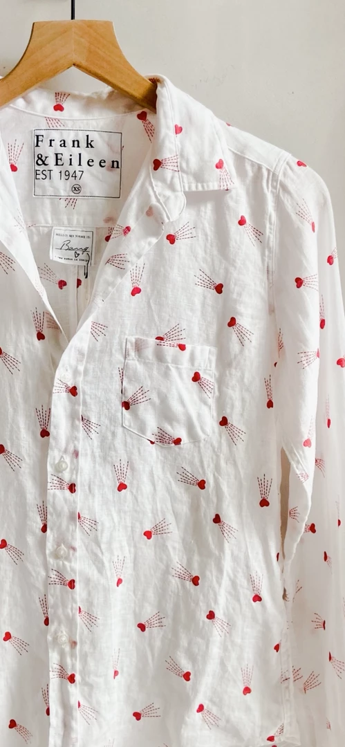 Frank & Eileen NEW ARRIVALS Barry Woven Button-Up: Shooting Red Hearts 4 Frank & Eileen NEW ARRIVALS Barry Woven Button-Up: Shooting Red Hearts