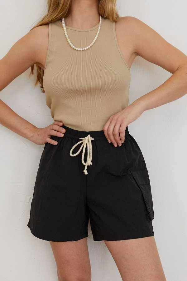 Donni NEW ARRIVALS Cargo Short In Jet 4 Donni NEW ARRIVALS Cargo Short In Jet