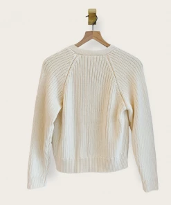 Emerson Fry Low V-Neck Cardigan Creme NEW ARRIVALS