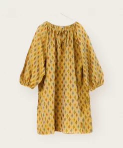 Matta Kalyan Ikat Dress In Lemon NEW ARRIVALS