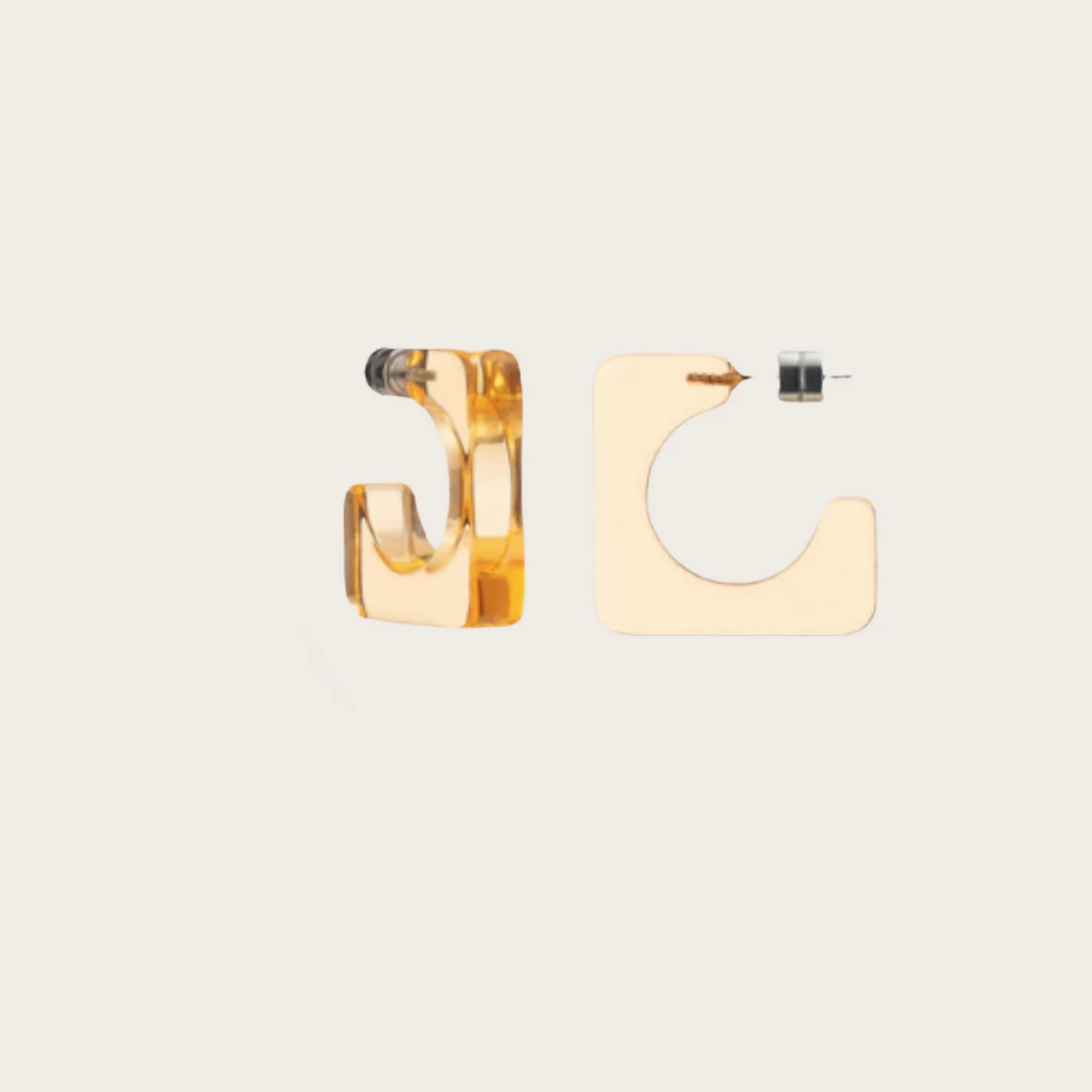 Machete Atlas Hoops In Clear Tangerine 3 Machete Atlas Hoops In Clear Tangerine