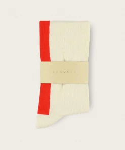 Escuyer Knee High Sock Ecru / Orange Accessories