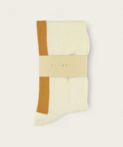 Escuyer Knee High Sock Ecru / Mustard Accessories