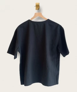 Szeki Signature Unisex Pocket Tee: Canvas Black Clothing