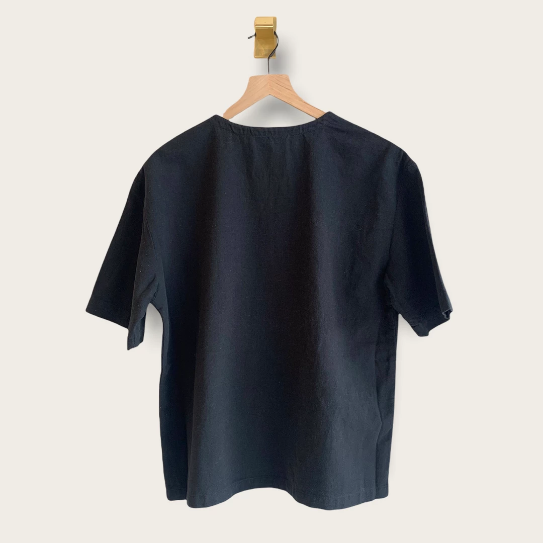 Szeki Signature Unisex Pocket Tee: Canvas Black Clothing 4 Szeki Signature Unisex Pocket Tee: Canvas Black Clothing