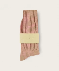 Escuyer Tie Dye Socks: Bronze / Pink