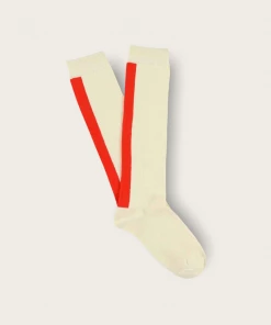 Escuyer Knee High Sock Ecru / Orange Accessories