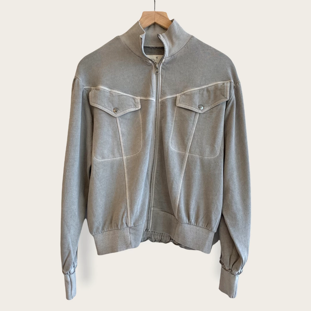 Grey State Clothing Washed Devon Zip-Up 3 Grey State Clothing Washed Devon Zip-Up