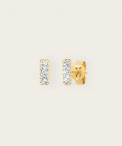 Tai Rittichai White Topaz Bar Post Jewelry