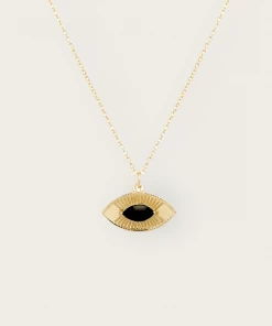 Studio Grun Snake Eye Necklace - Black Onyx Jewelry
