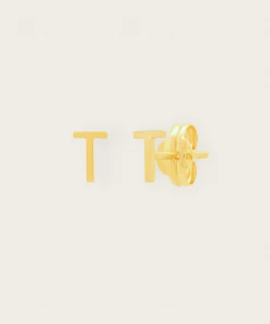 Tai Rittichai NEW ARRIVALS 14k Gold Initial Post Earrings