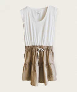 River Mint Finery shop 25 Grey State Helena Dress In Spa White NEW ARRIVALS