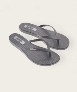 Melissa NEW ARRIVALS Sun Venice Metallic Flip-Flop: Graphite