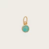 Anna Beck Jewelry Delicate Charm Chain W/Small Turquoise Circle Charm