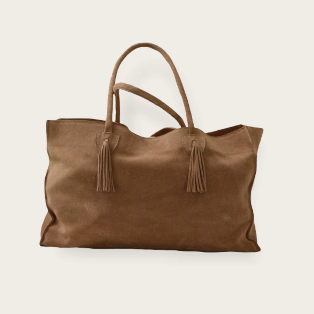By James NEW ARRIVALS Suede Tote Nude 3 By James NEW ARRIVALS Suede Tote Nude
