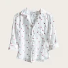Frank & Eileen NEW ARRIVALS Barry Woven Button-Up: Shooting Red Hearts
