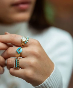 Studio Grun Under The Stars Ring Chalcedony NEW ARRIVALS