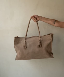 By James NEW ARRIVALS Suede Tote Nude