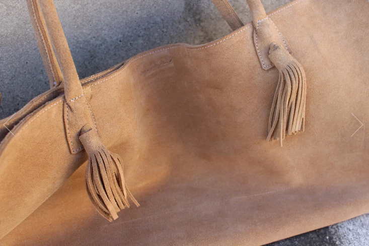 By James NEW ARRIVALS Suede Tote Nude 8 By James NEW ARRIVALS Suede Tote Nude