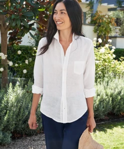 Frank & Eileen Eileen Navy Blue Stripe