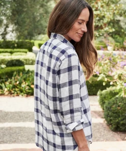 Frank & Eileen NEW ARRIVALS Eileen Large Navy Grid