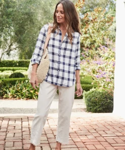 Frank & Eileen NEW ARRIVALS Eileen Large Navy Grid