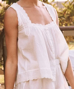 The Great Eyelet Tank: True White
