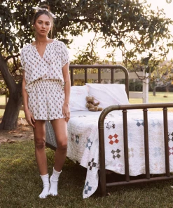 The Great Smocked Sleeve Top: Soft Rosette Floral