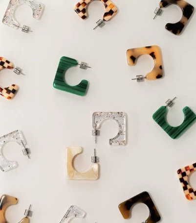 Machete Atlas Hoops In Clear Tangerine 5 Machete Atlas Hoops In Clear Tangerine