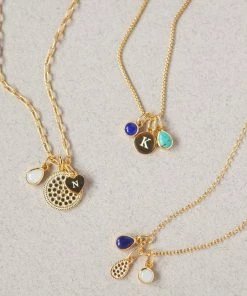 Anna Beck Jewelry Delicate Charm Chain W/Small Turquoise Circle Charm