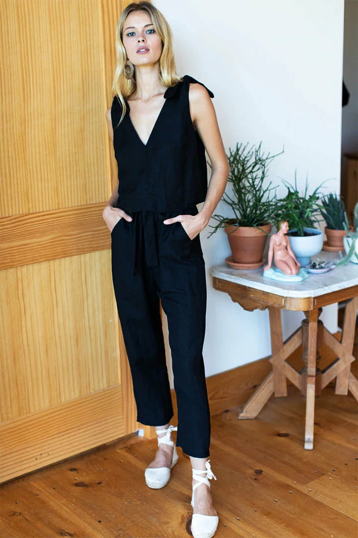 Emerson Fry Paris Pant: Black Linen 6 Emerson Fry Paris Pant: Black Linen