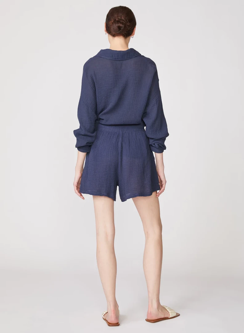 Stateside Gauze Short Navy 6 Stateside Gauze Short Navy