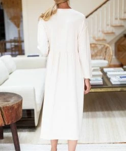 Emerson Fry Knit Midi Shirtdress Almond