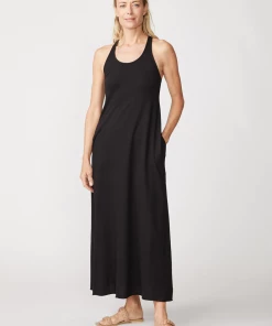 Stateside Cloud Jersey Slim Bodycon Dress With Pockets In Black