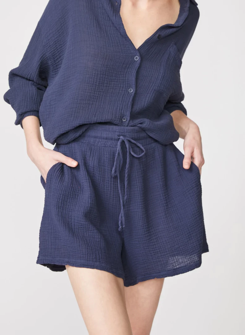 Stateside Gauze Short Navy 4 Stateside Gauze Short Navy