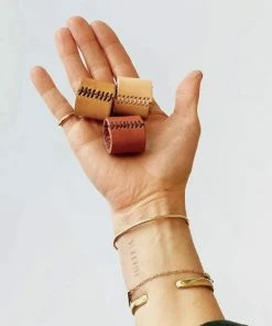 Eco Raw Studio NEW ARRIVALS Natural Leather Boho Bandana Cuff